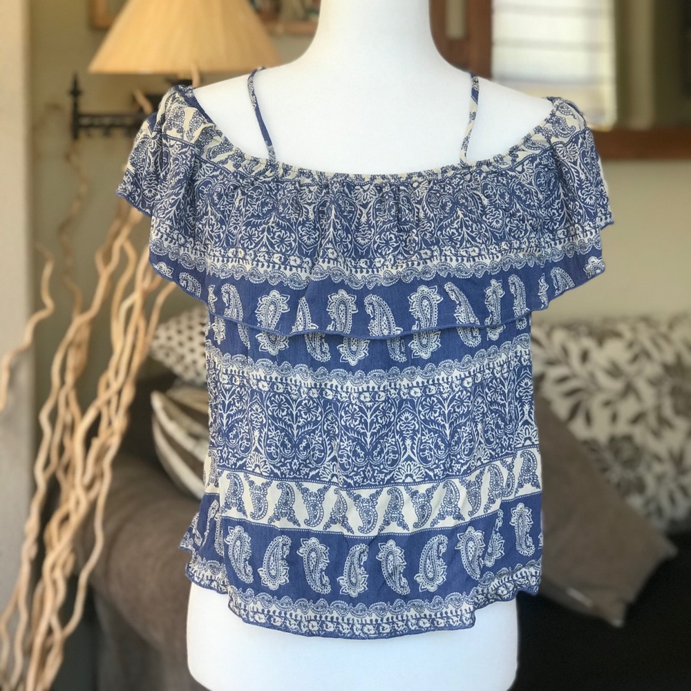 😍4/$20 Papaya Off Shoulder Blouse